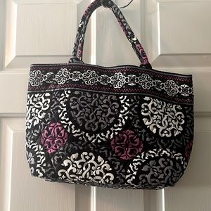 Vera Bradley black, grey tote bag.